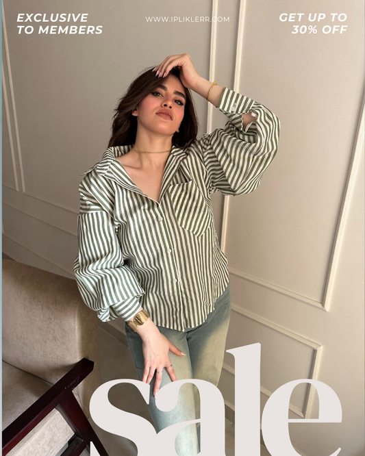 SAGE STRIPED SHIRT